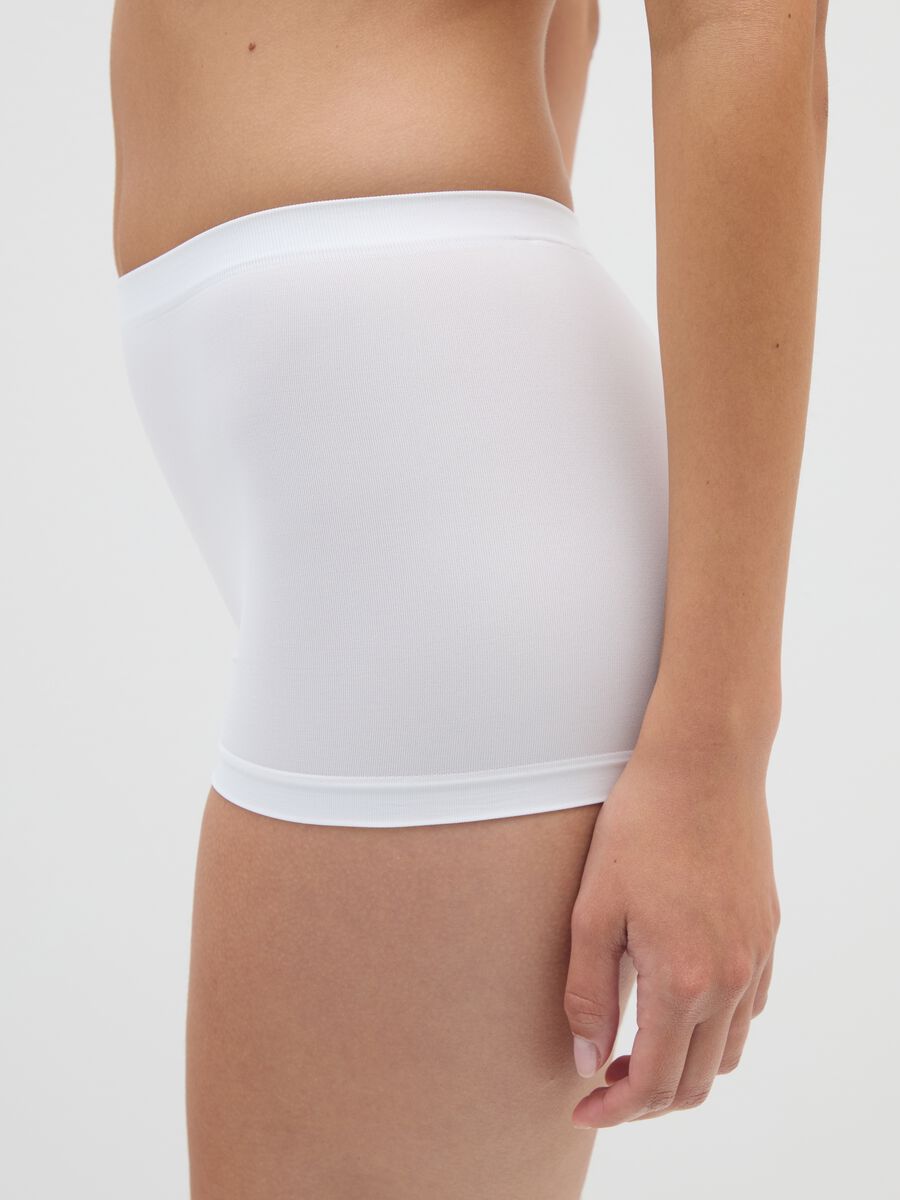 Boxer in tessuto elasticizzato bianco regular fit_3