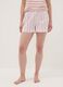 Pink striped organic cotton pyjama shorts_1