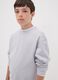 Grey pure cotton crew-neck sweatshirt for boys, relaxed fit_1