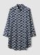 Blue pure cotton kaftan with floral print_4