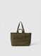 Green Genuine Leather Shopper with Zip Closure_1