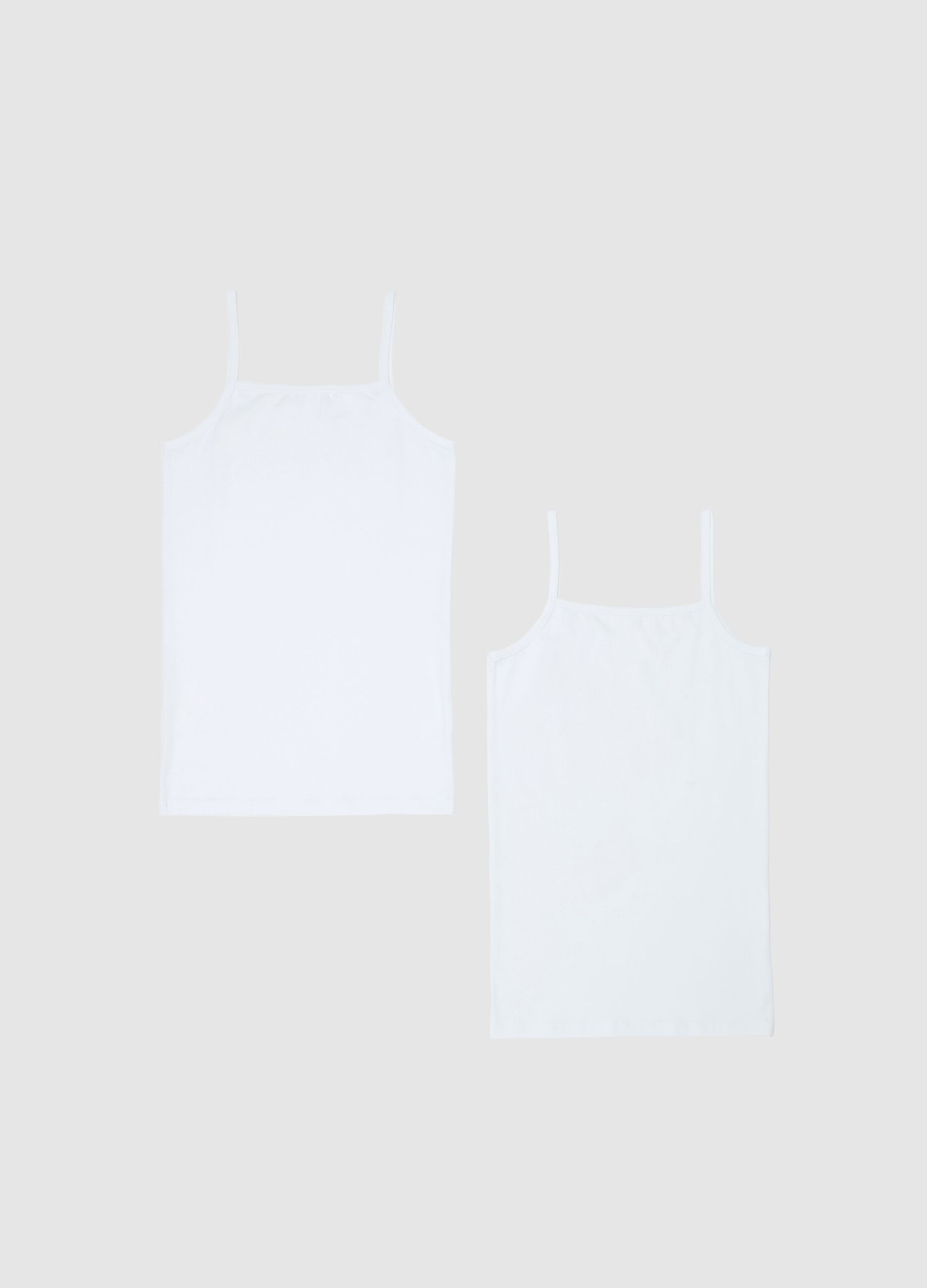 Bipack canotte in cotone bio spalline sottili 