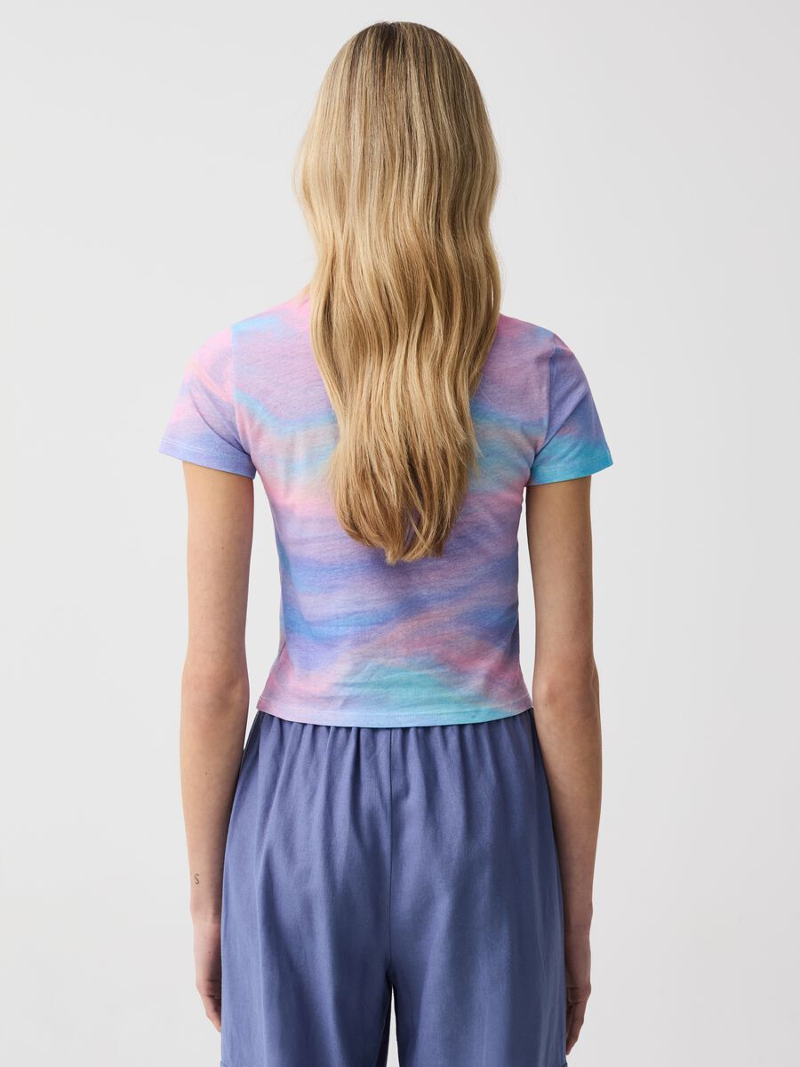 T-shirt in cotone con fantasia Tie Dye_2