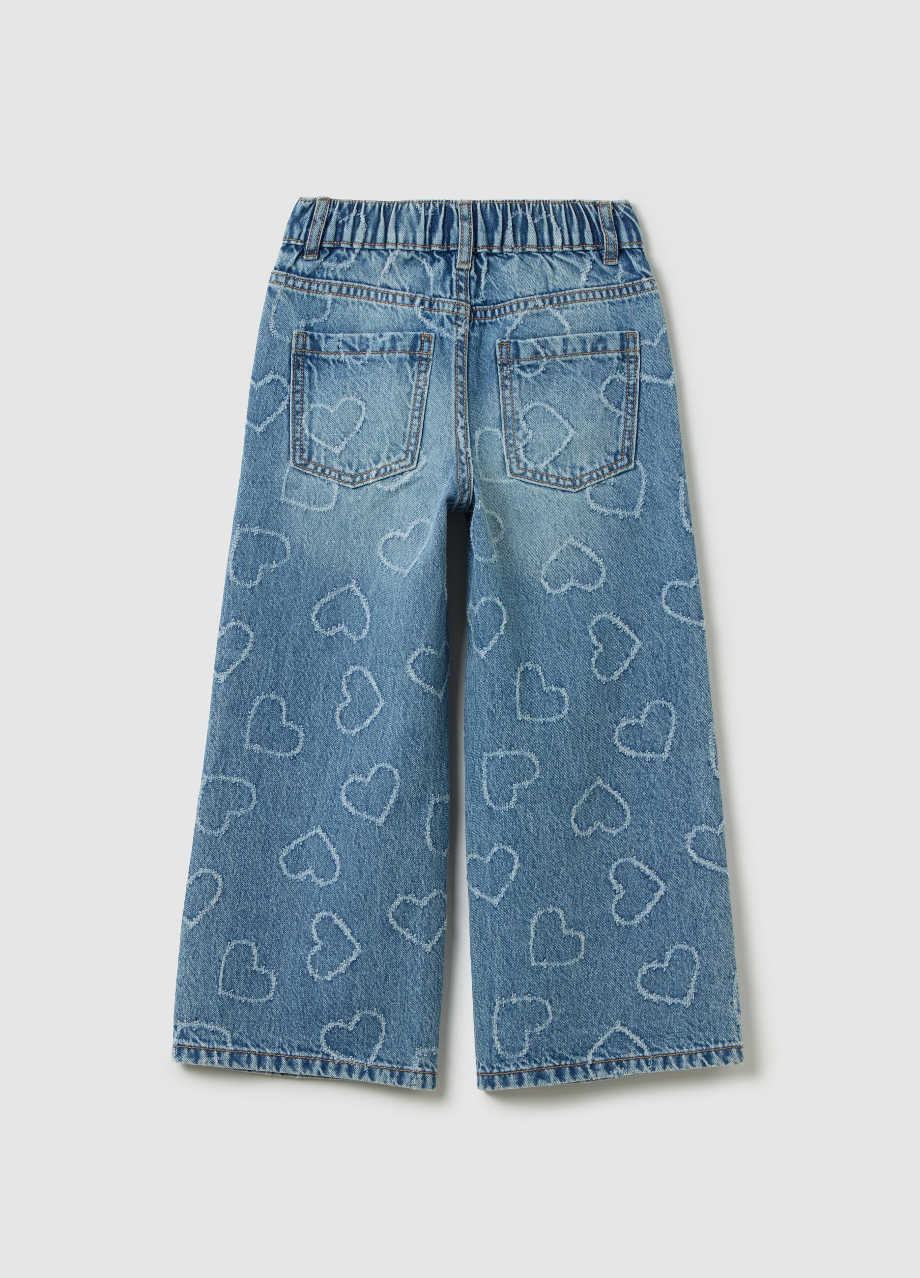 Girls' pure cotton denim jeans in regular fit