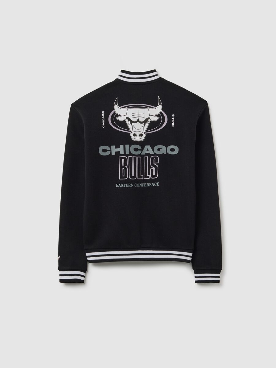 Felpa da bambino in misto cotone nero regular fit Chicago Bulls_1