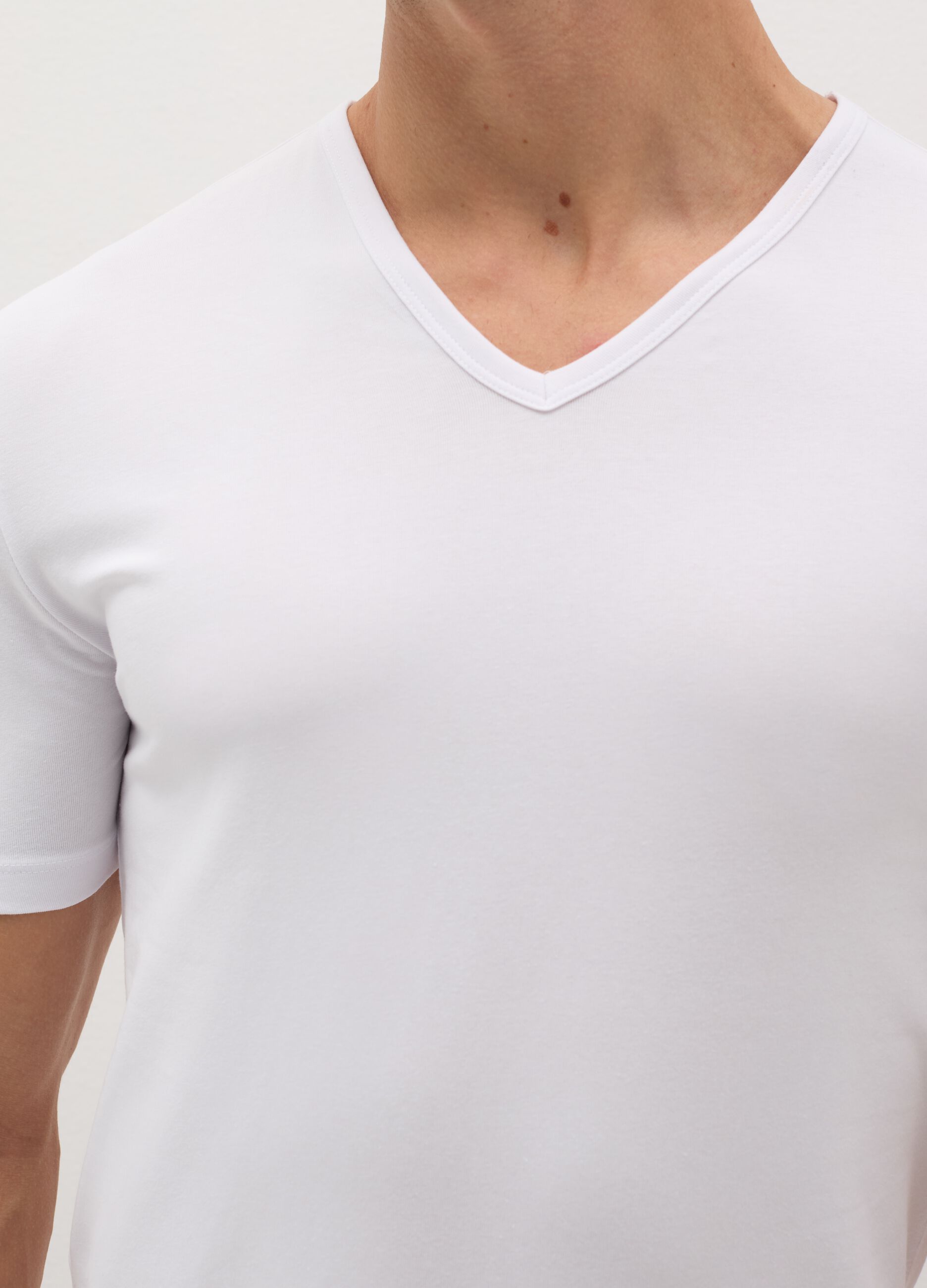 Bipack t-shirt intime in cotone bio scollo a V 