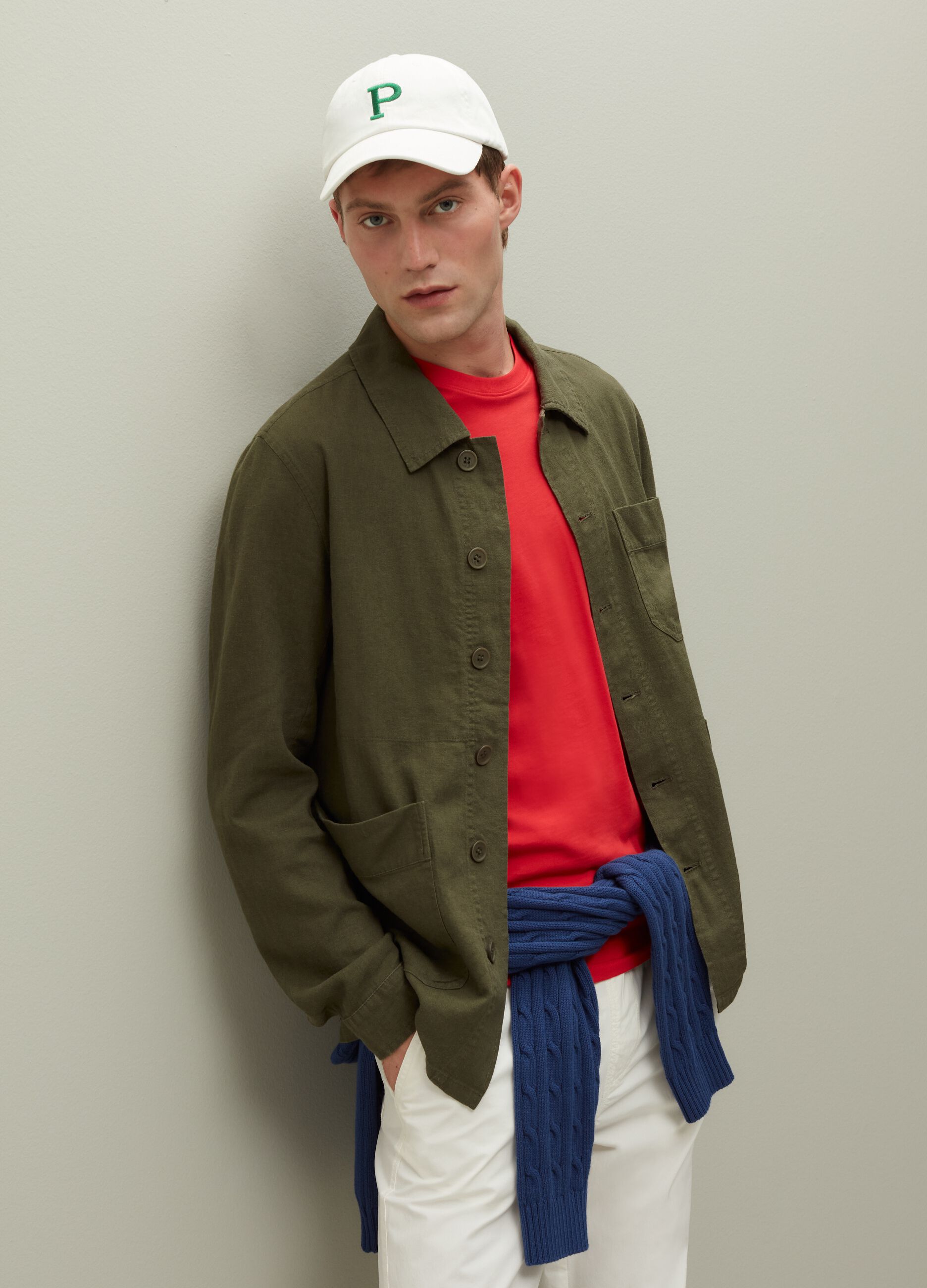 Shacket in lino e viscosa_0