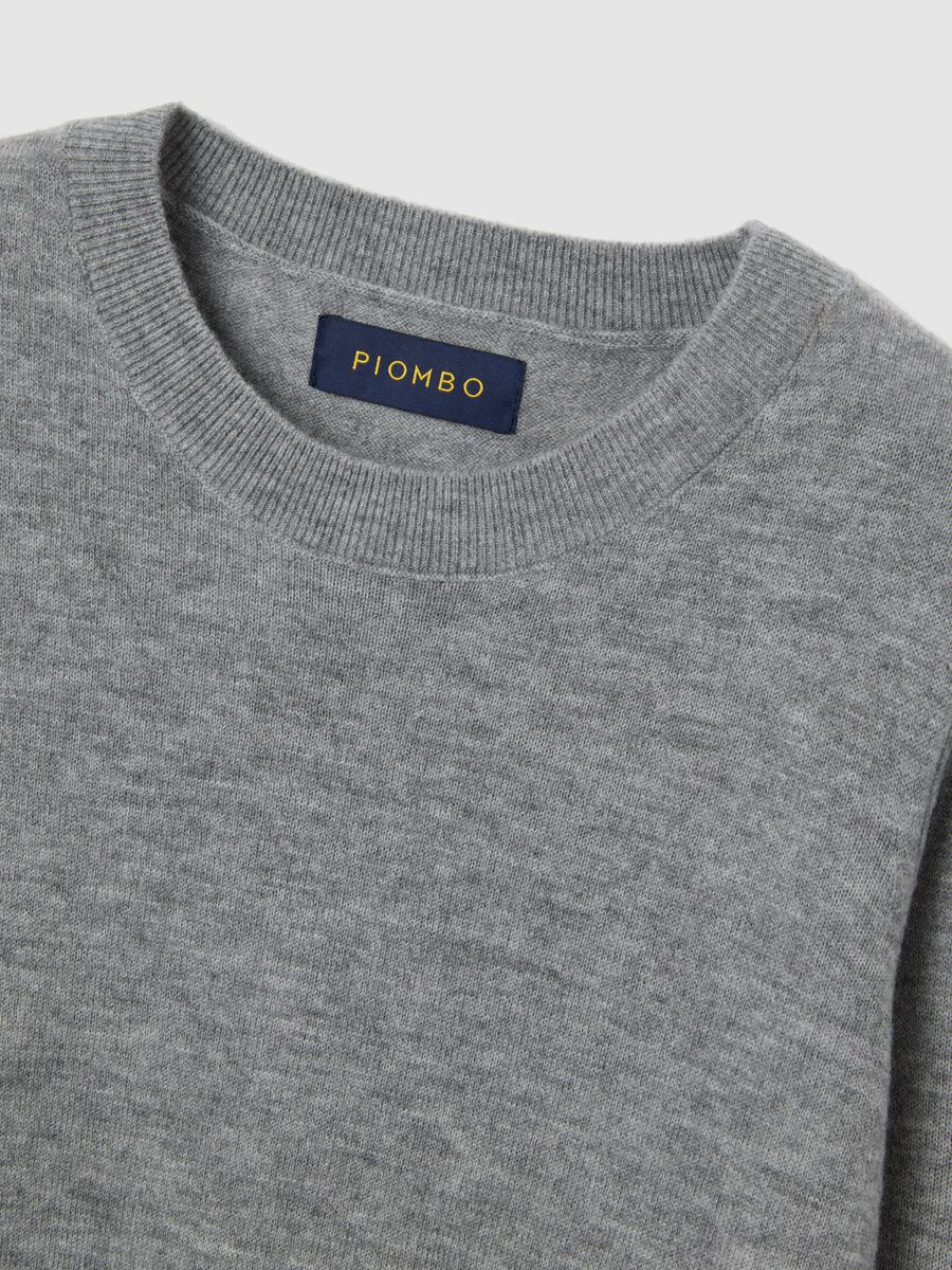 Grey Pure Wool Sweater Regular Fit_5