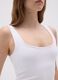 White Stretch Cotton Women's Top_3