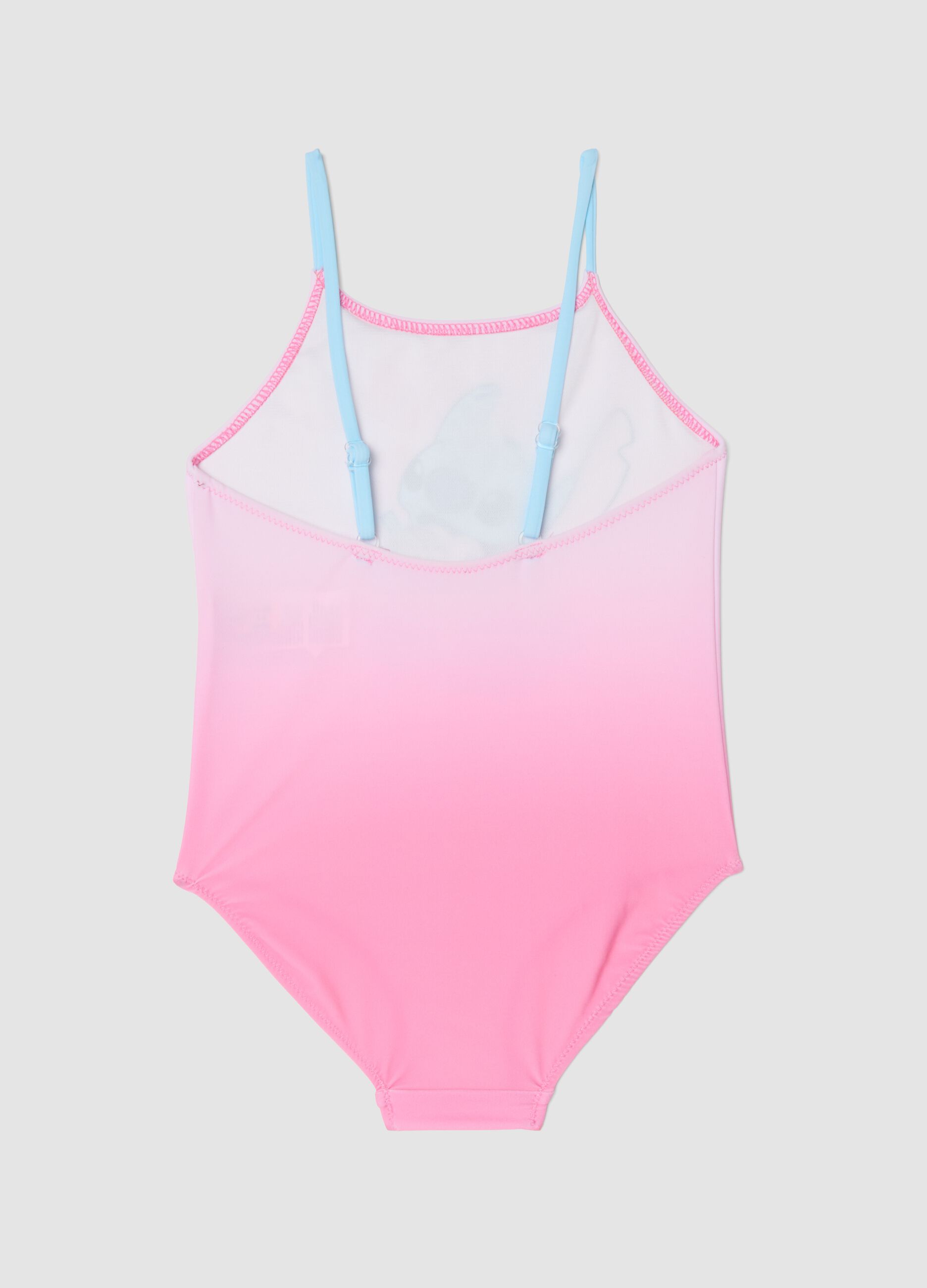 Pink stretch fabric swimsuit