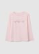 Girl's pink pure cotton T-shirt regular fit_0