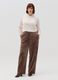 Curvy wide-leg trousers in velvet_0