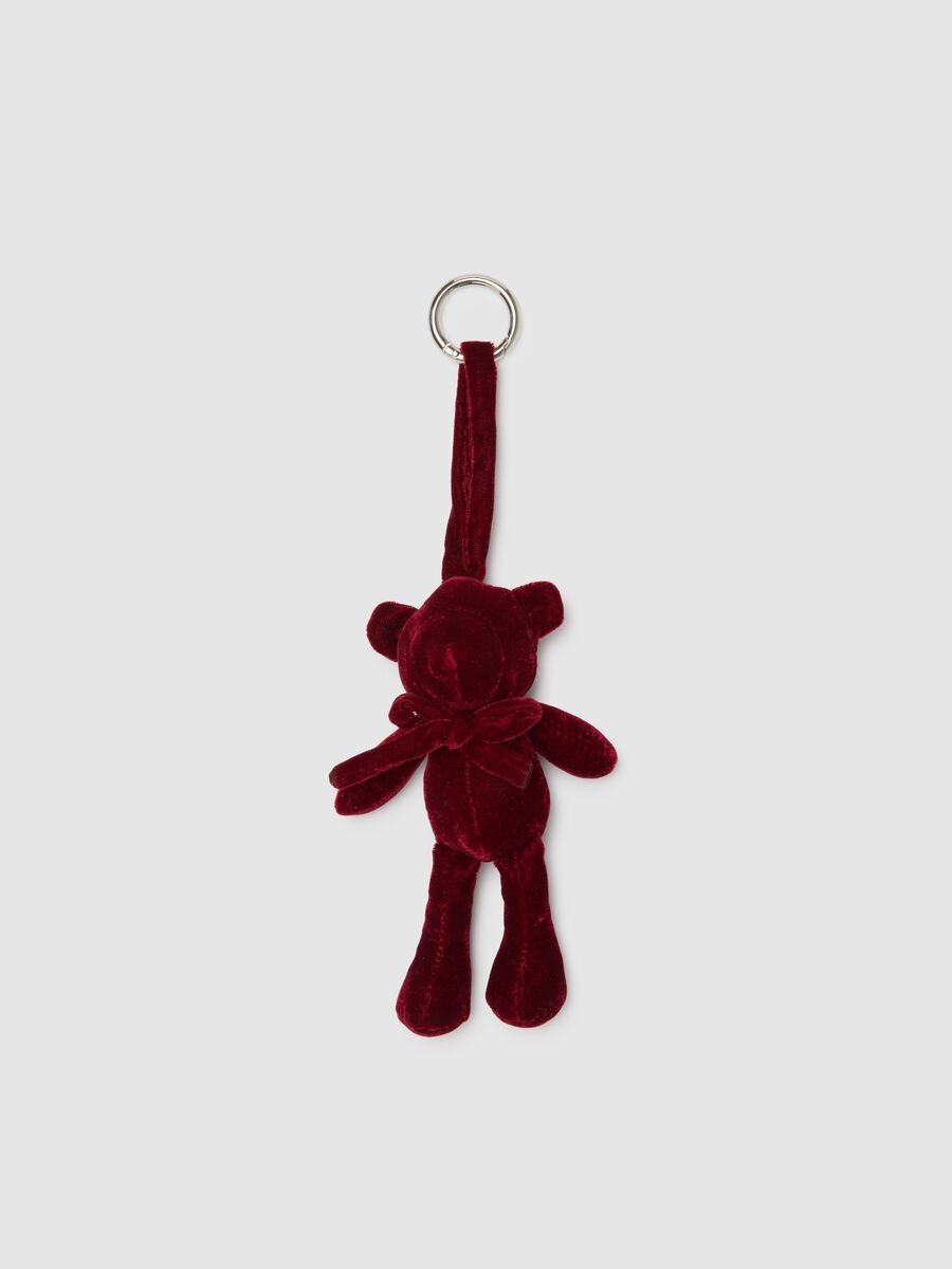 Portachiavi in rosso con orsetto_0