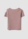 Short-sleeved pink stretch cotton t-shirt_1