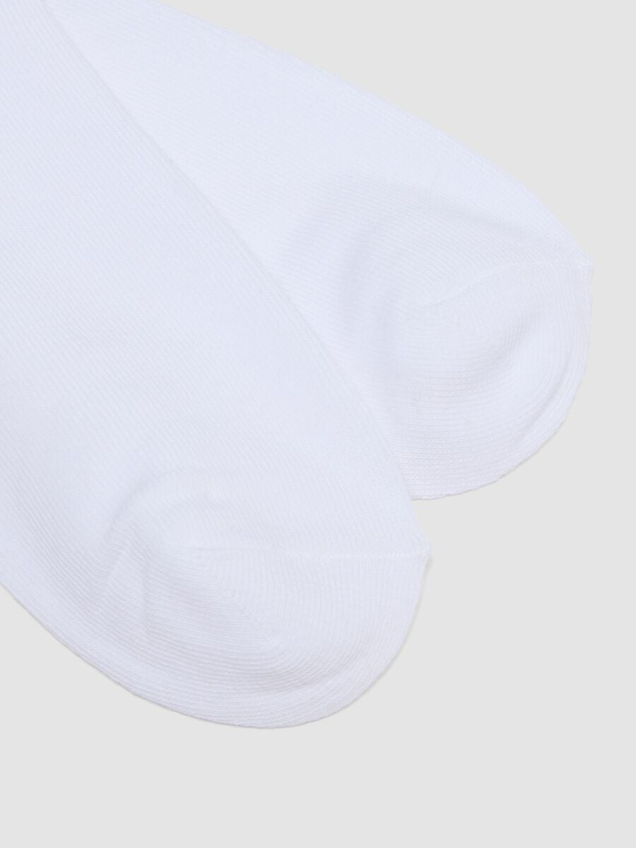 Three-pack of white ankle socks in stretch organic cotton_1
