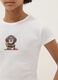 Girls&rsquo; white pure cotton slim-fit T-shirt with dog print_2