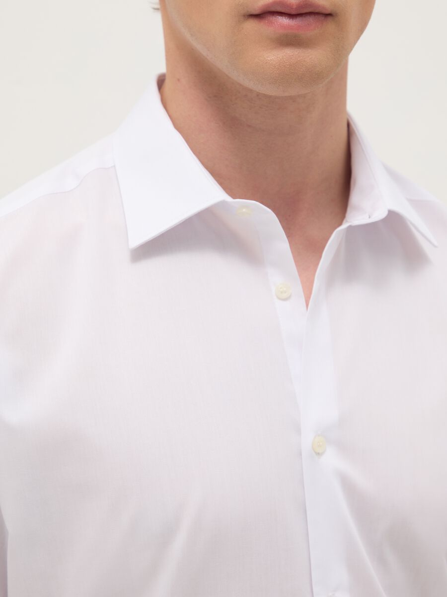 White Shirt with Classic Collar Slim Fit_1