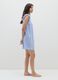 Women's Dress in Pure Azure Cotton with Ruffles_1