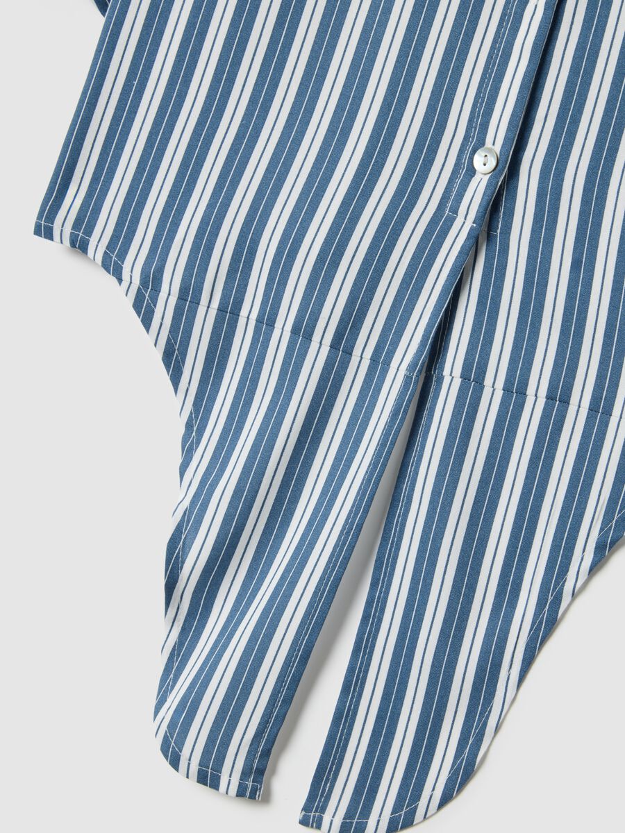 Camicia in pura viscosa a righe multicolor regular fit_5