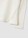 White stretch cotton T-shirt with stud print for girls_2