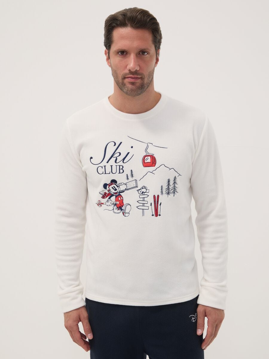 Pigiama blu con girocollo e stampa Mickey & Friends_1