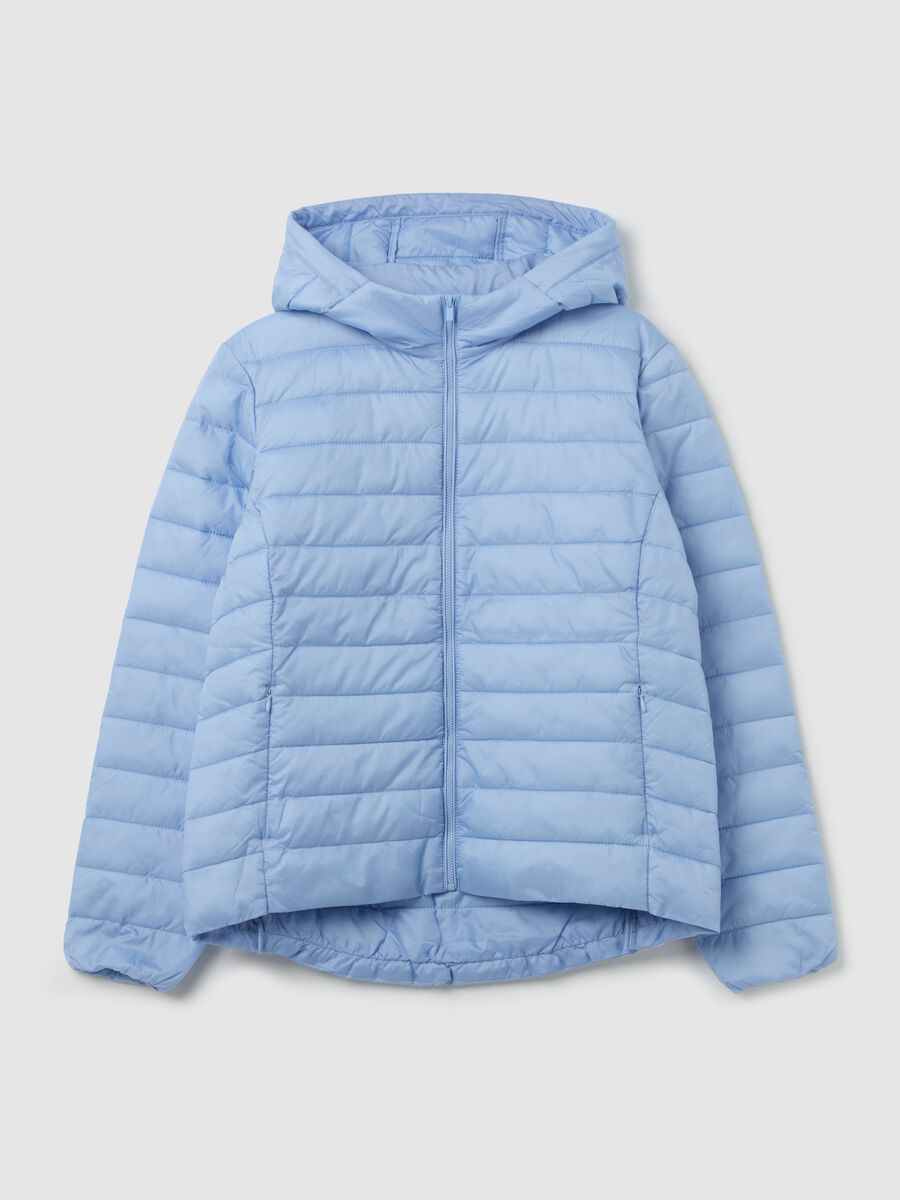 Ultralight short down jacket with hood and zip_4