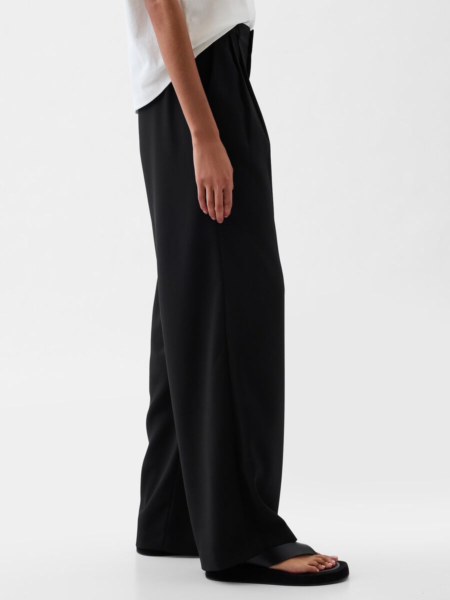 Pantalone wide leg vita alta con pinces_2