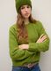 Green regular fit pullover with round neckline_0