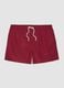 Red regular-fit swim shorts with drawstring_5