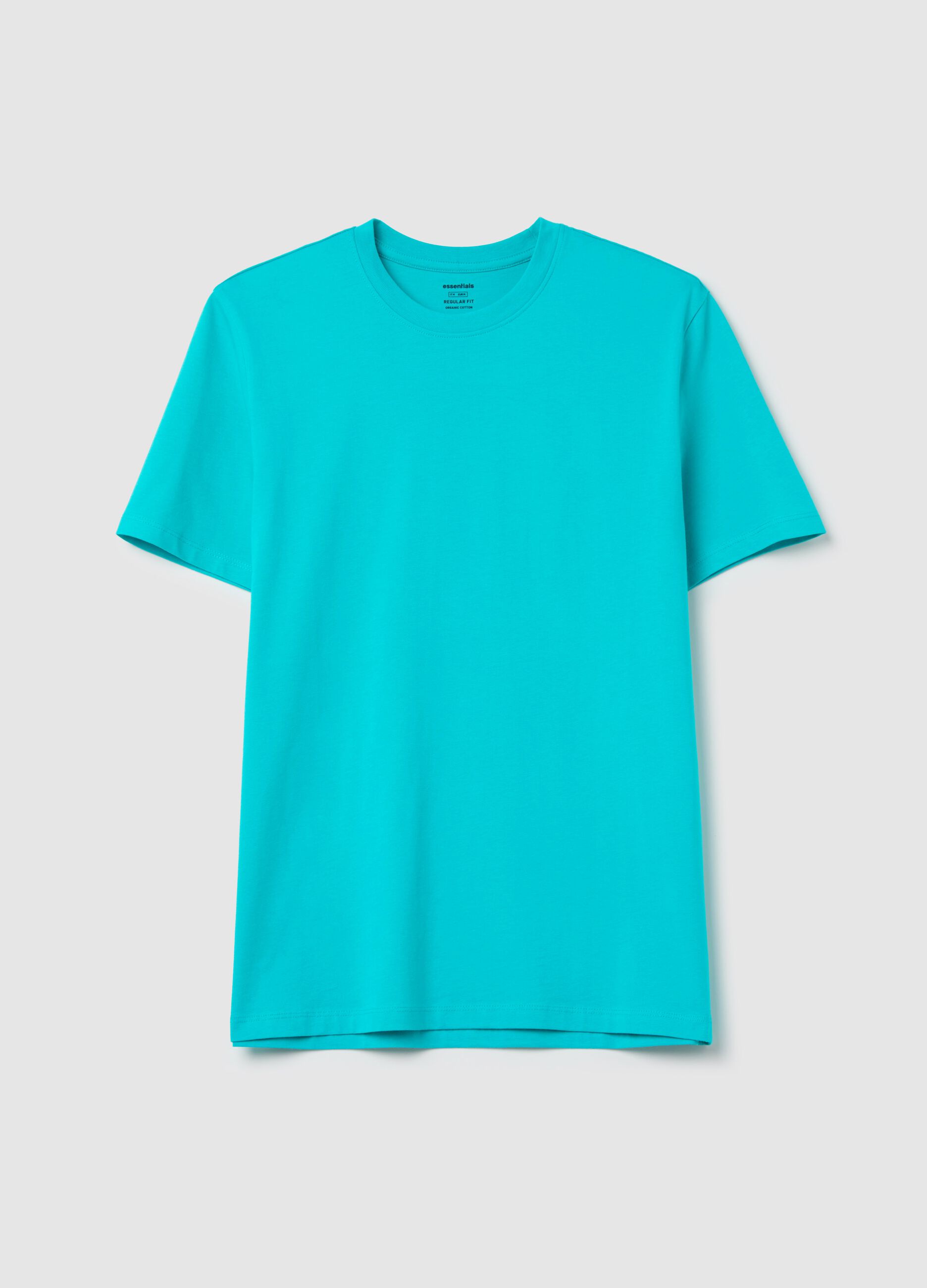 T-shirt in cotone bio con scollo rotondo 