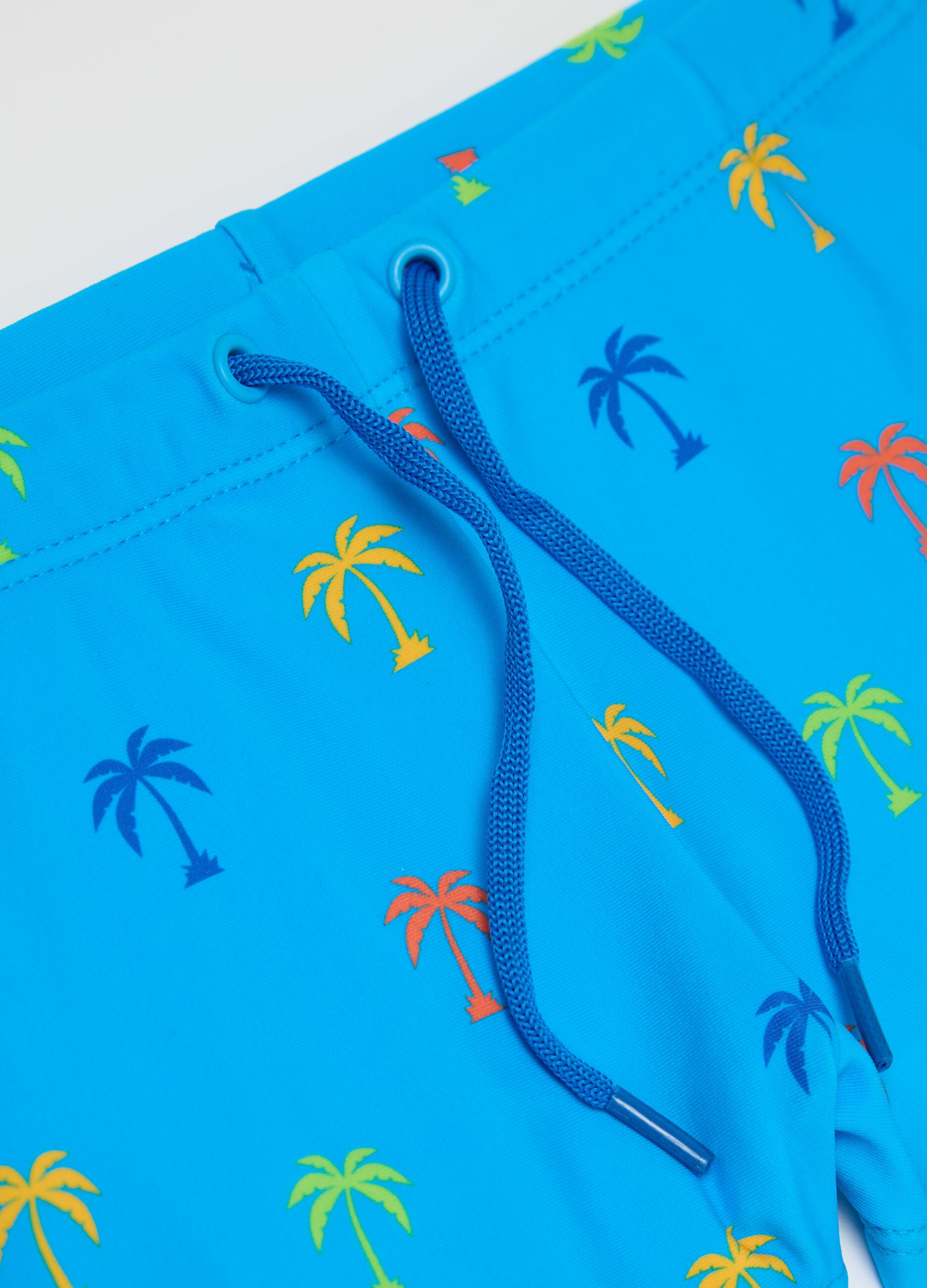 Costume slip da bambino in tessuto elasticizzato azzurro