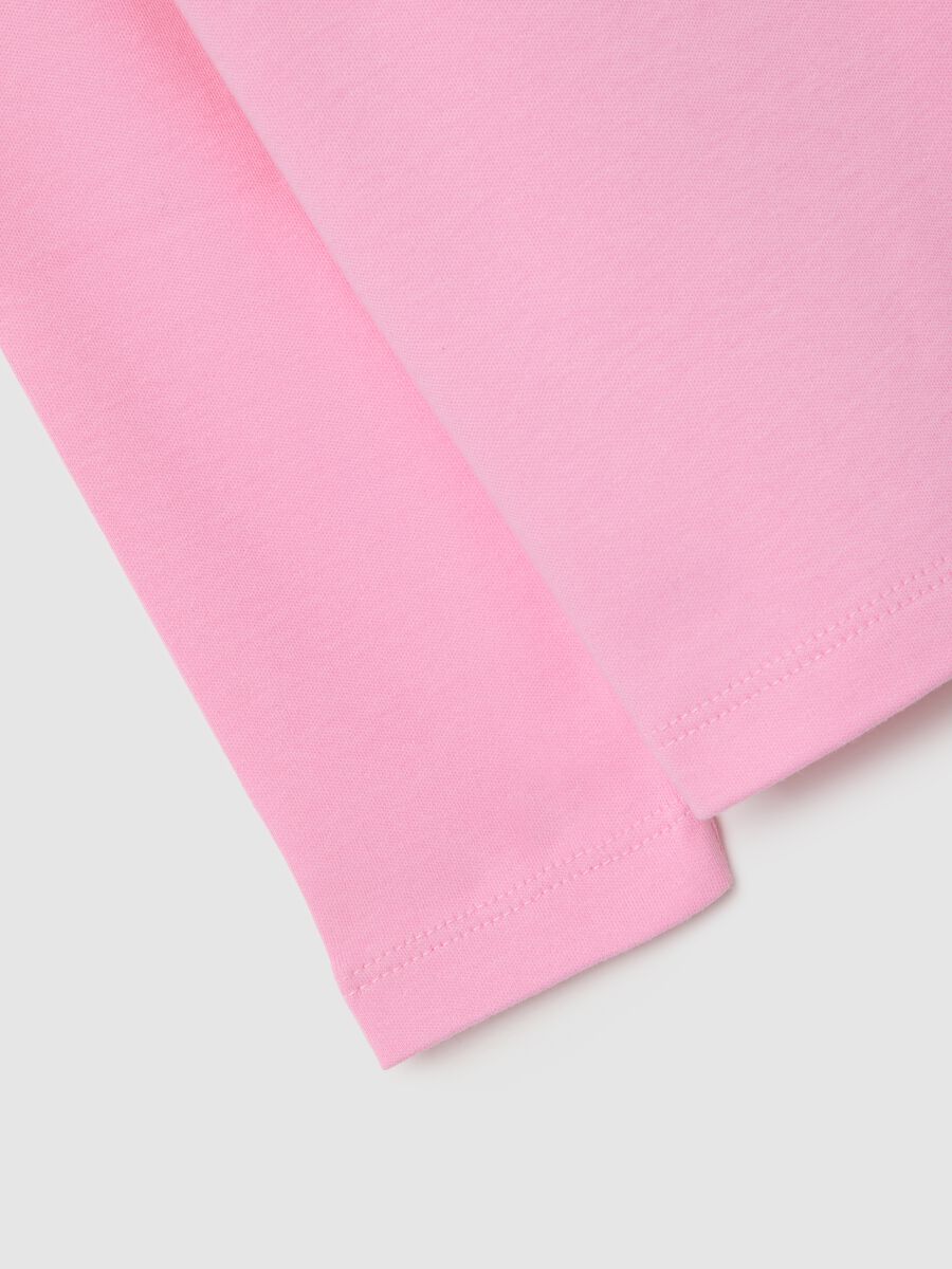 Girls' pink pure cotton regular fit jumper_3