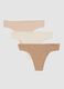 Triple Pack Beige Stretch Cotton Regular Fit Briefs_4