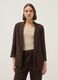 Brown buttonless regular-fit blazer_1