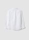 Camicia in puro lino bianca oversize fit da bambino_4