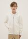 Boys' white pure cotton hoodie relaxed fit_0