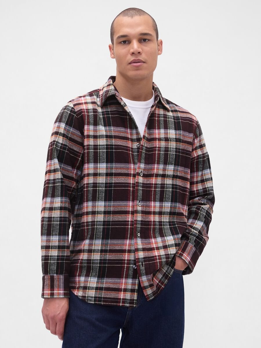 Multicolour Long Sleeve Shirt in Pure Cotton_0