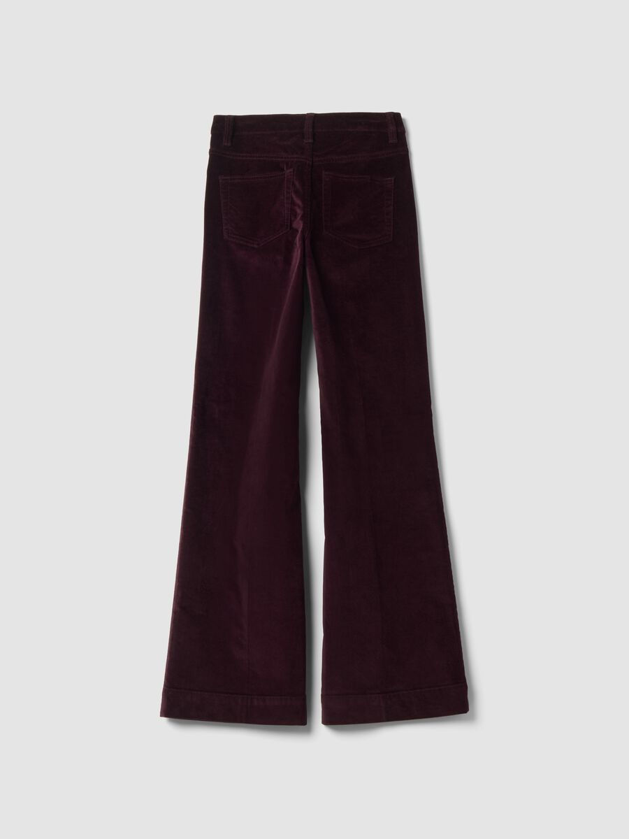 Jeans rossi bootcut in cotone elasticizzato_2