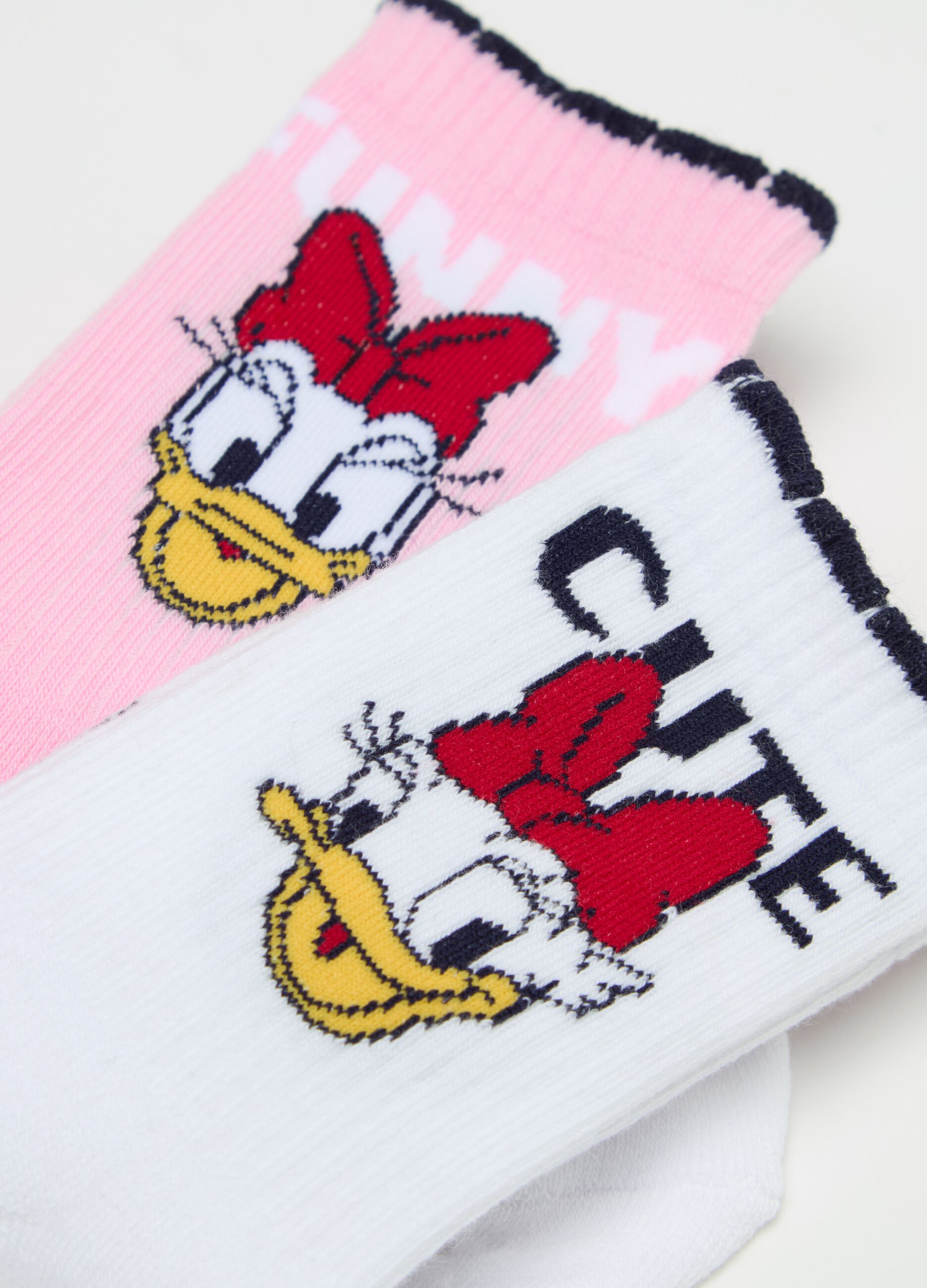 Three-pair pack socks with Daisy Duck and Minnie Mouse design
