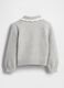 Grey girl's sweater with lace collar_2