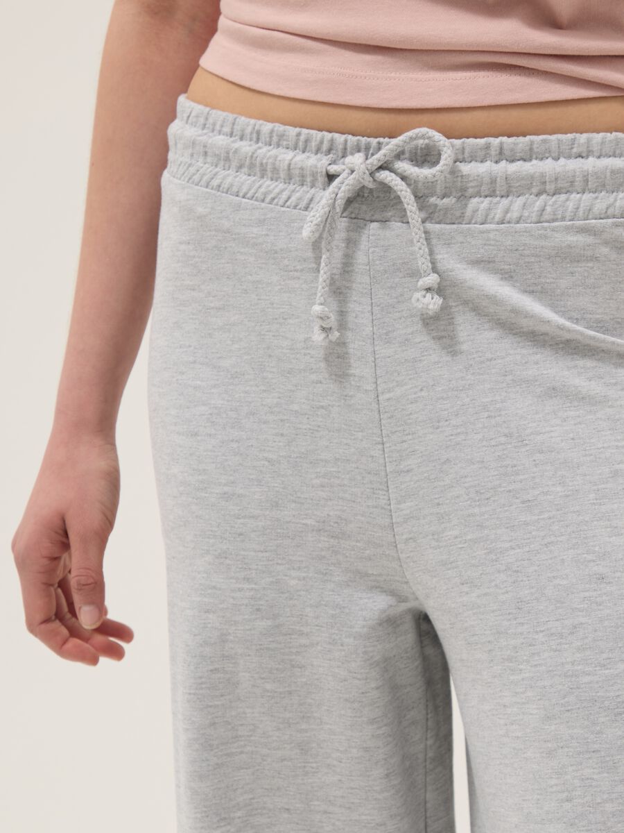 Grey pure cotton baggy jogger trousers_3