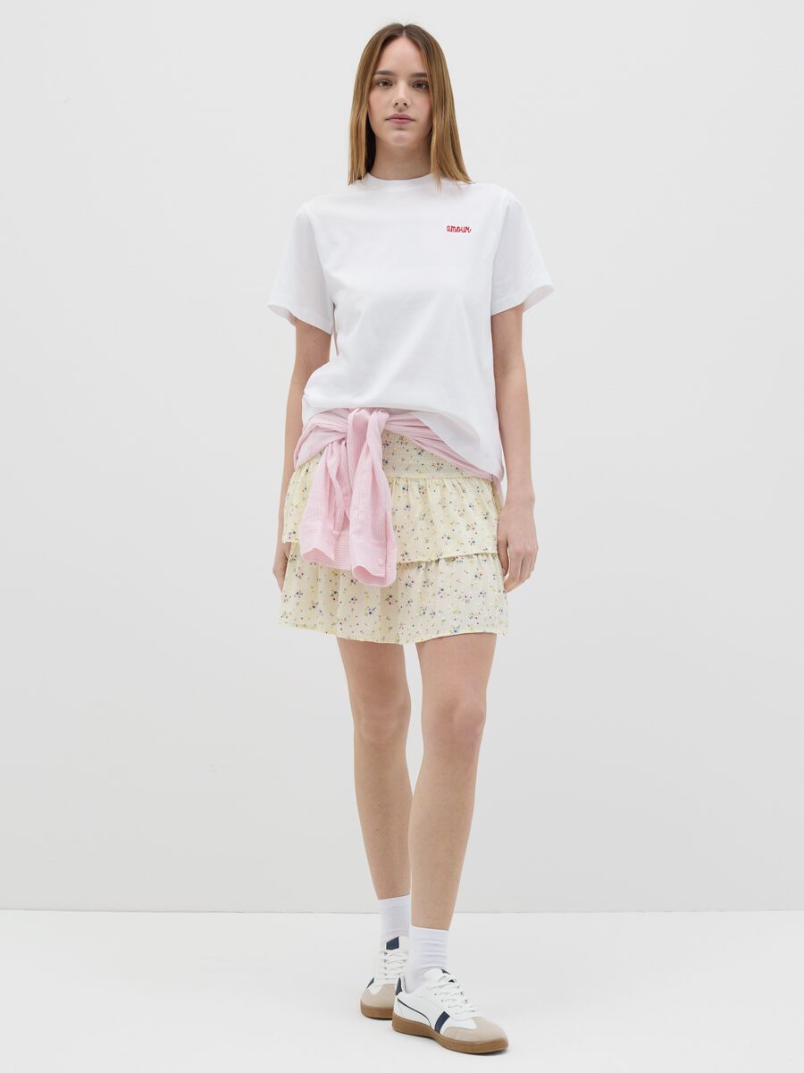 Short Floral Viscose Skirt B.Angel_0