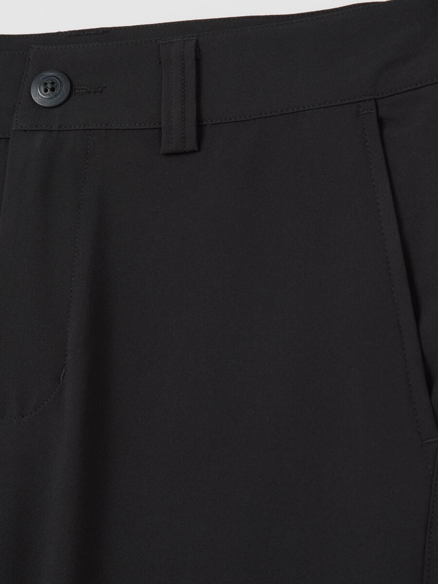 Boxer da uomo in tessuto elasticizzato nero regular fit_5