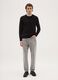 Grey cotton blend corduroy regular fit trousers_0