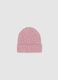 Pink knitted jersey hat_0