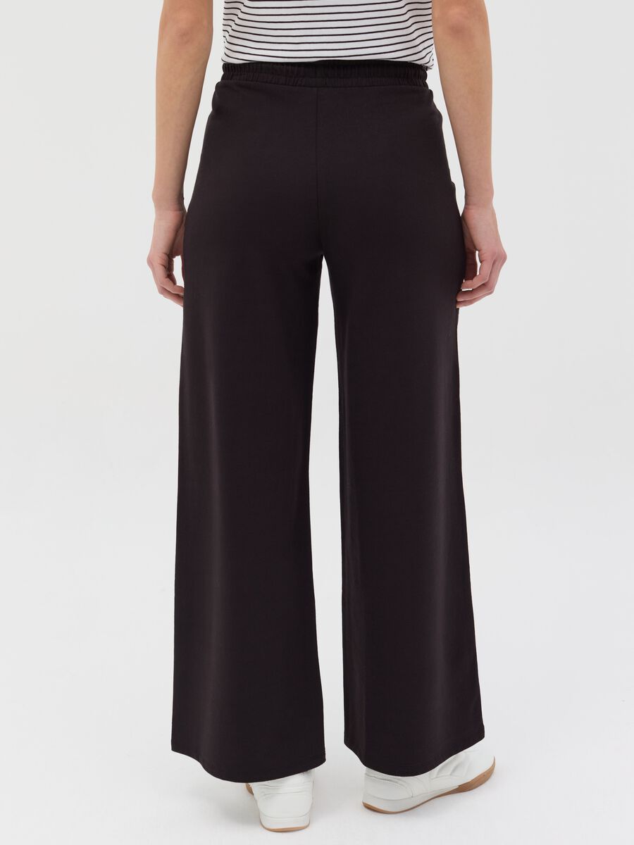 Wide-leg joggers in fleece_3