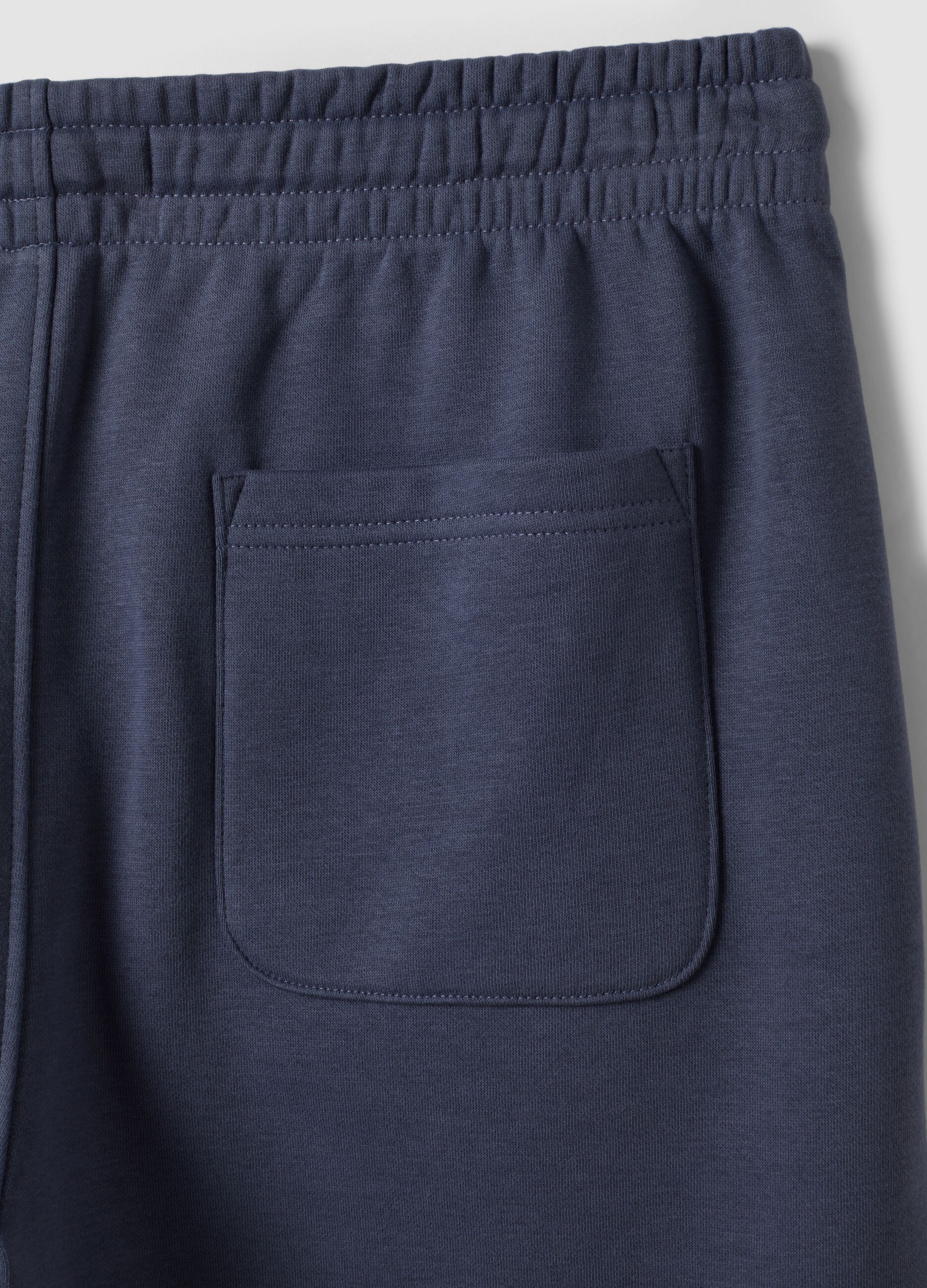 Grey cotton-blend shorts with elasticated waist, regular fit