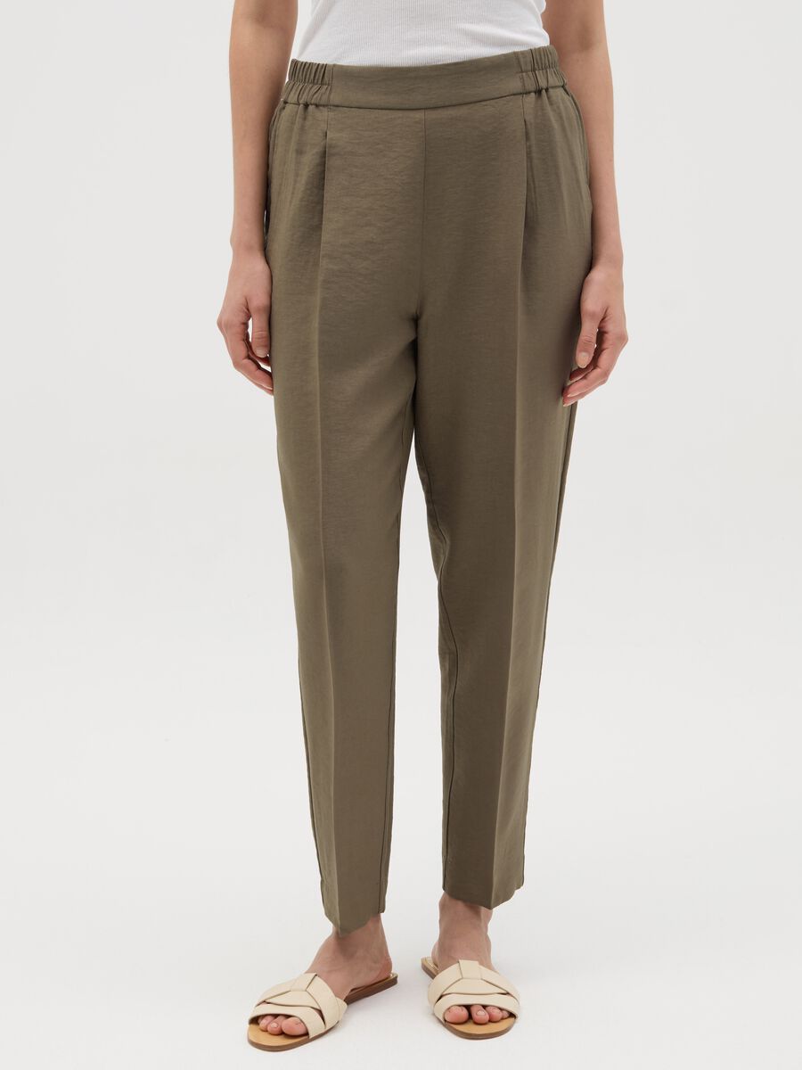 Chino trousers with elasticated waist_1