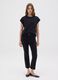 Women's Black Pure Cotton T-shirt_1