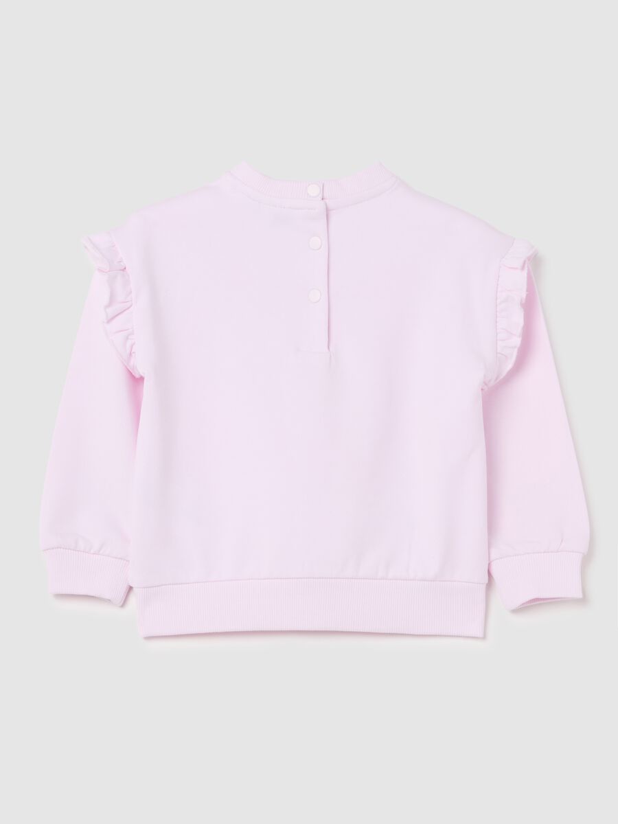 Sweatshirt with frill and floral embroidery_1